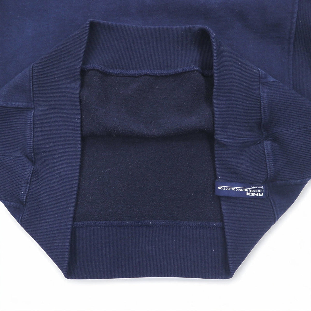 AND1 リバースウィーブ スウェット XL ネイビー コットン ロゴ刺繍
