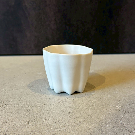 カヌレ茶器 茶杯　白【FK13】