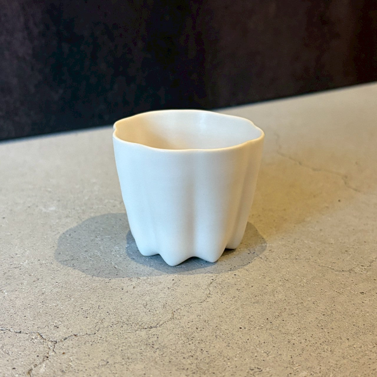 カヌレ茶器 茶杯　白【FK13】