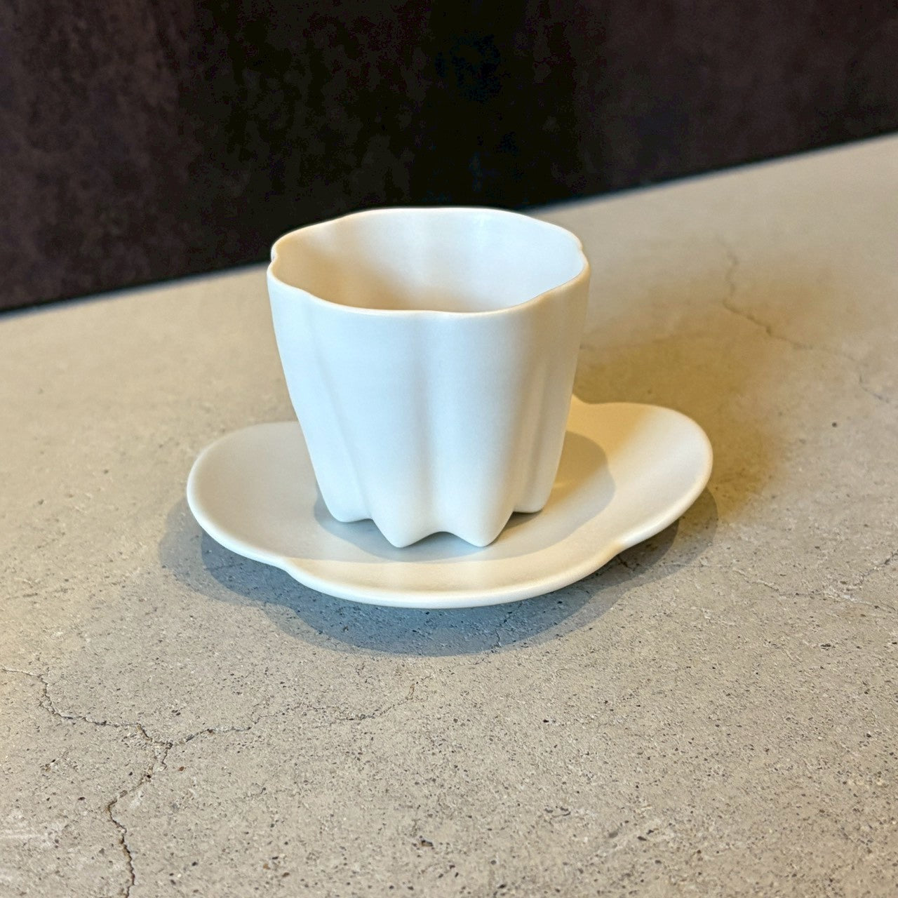 カヌレ茶器 茶杯　白【FK13】