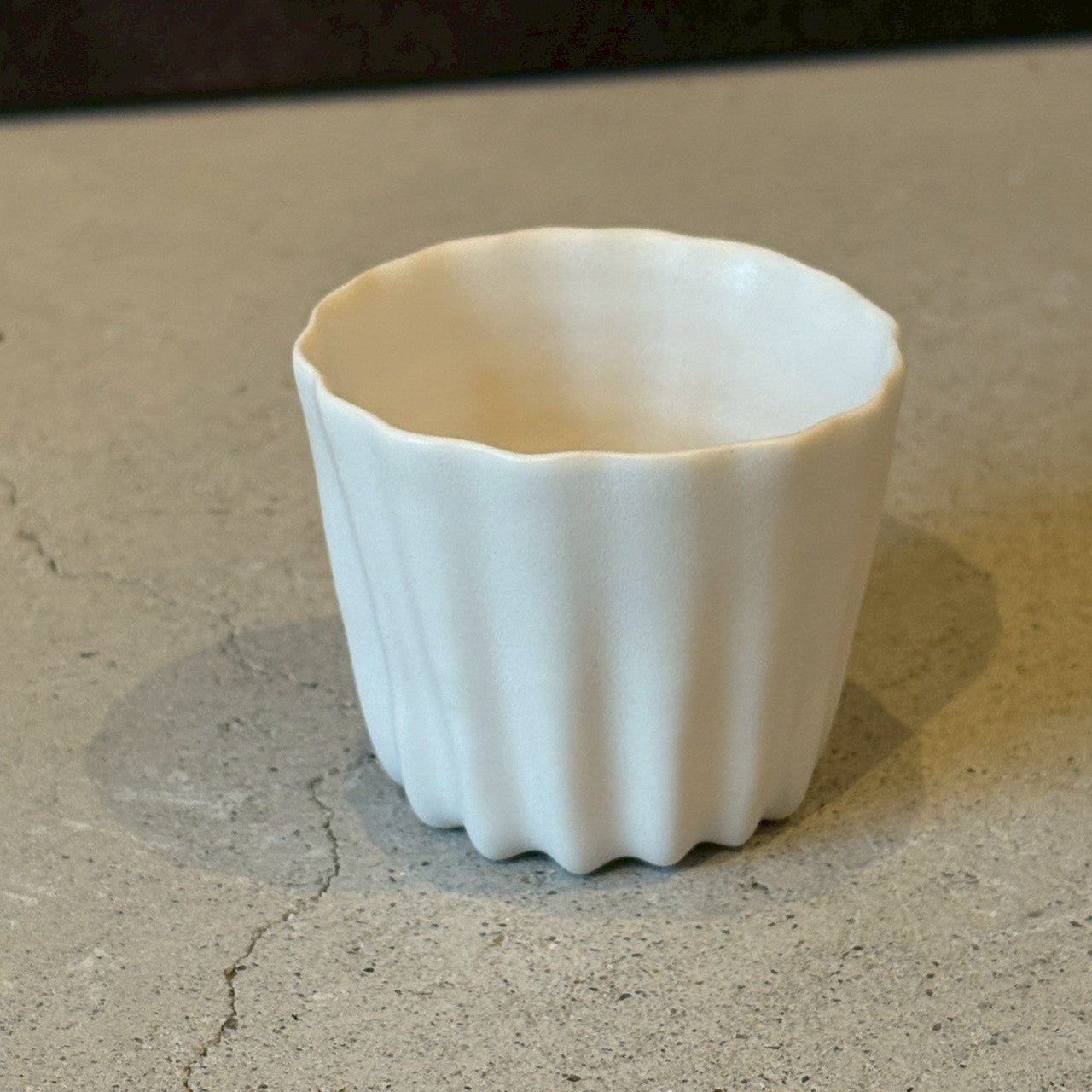 カヌレ茶器 茶杯　白【FK14】