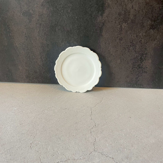 豆皿　レリーフソーサーφ10　白【FK17】