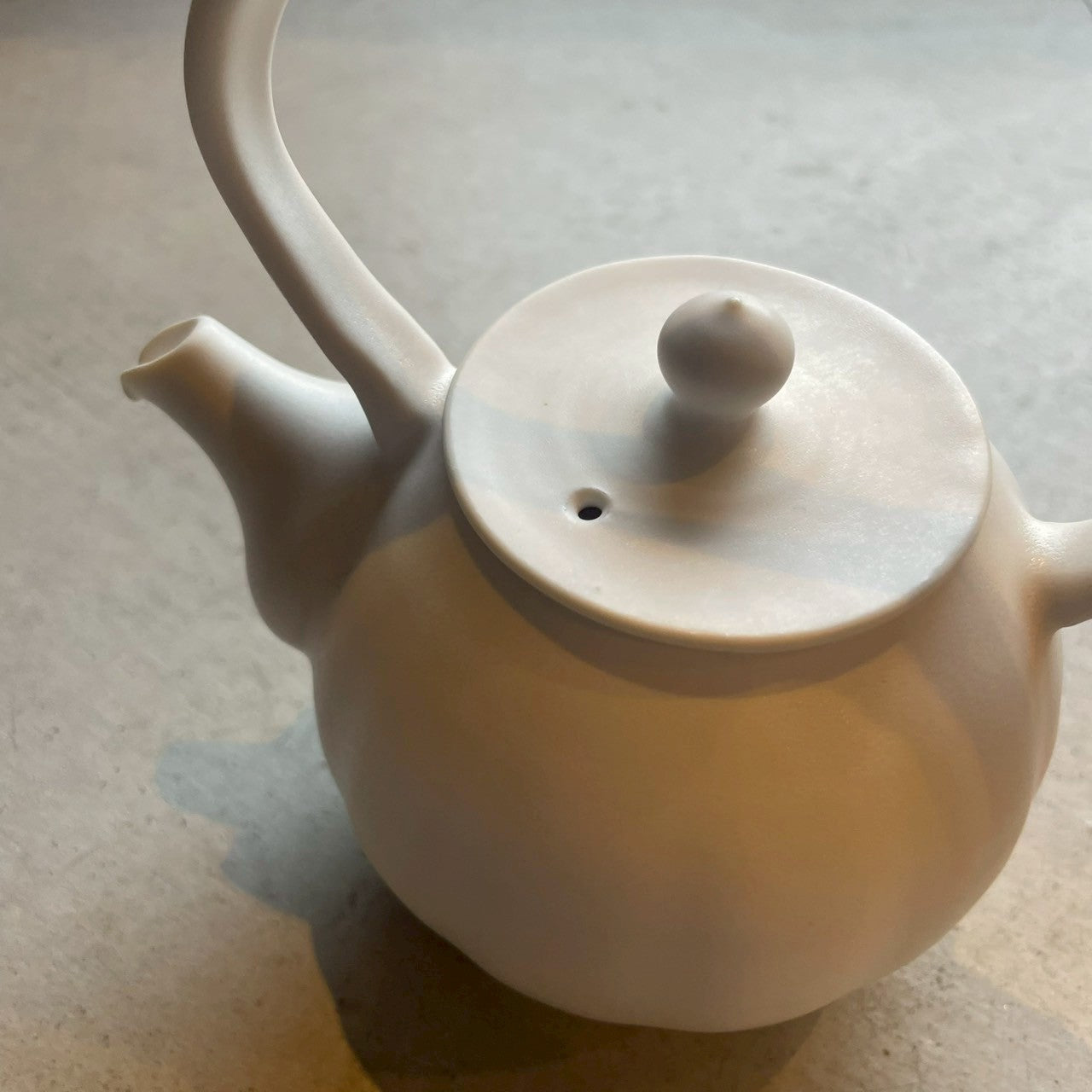 変わり種取手急須300cc　白【FK35a】