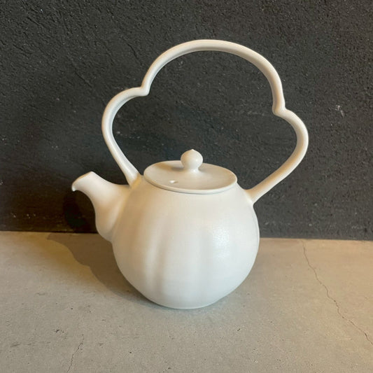 変わり種取手急須300cc　白【FK35a】