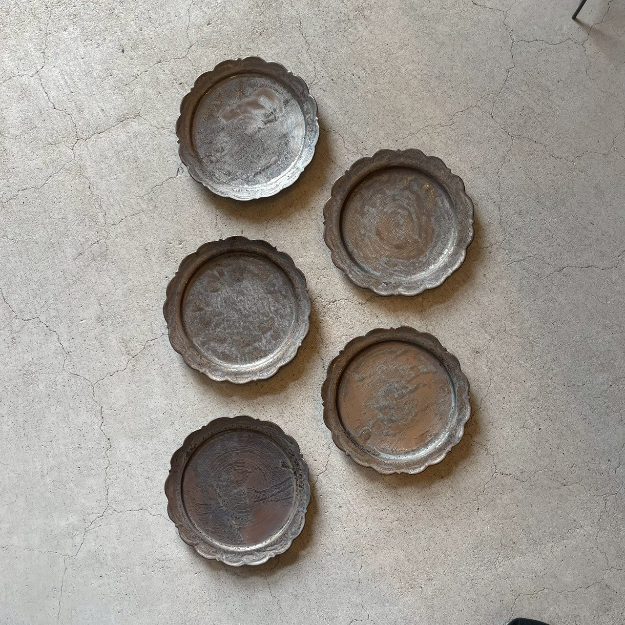 五寸皿　レリーフ　ブロンズ【FK47】