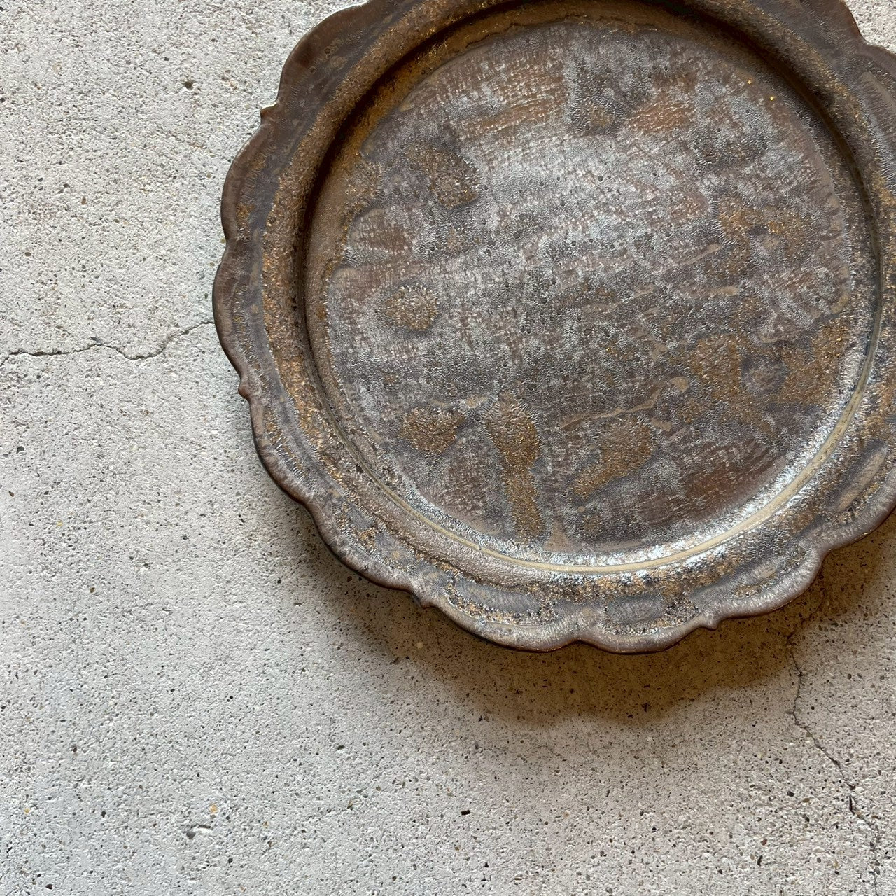 五寸皿　レリーフ　ブロンズ【FK47】