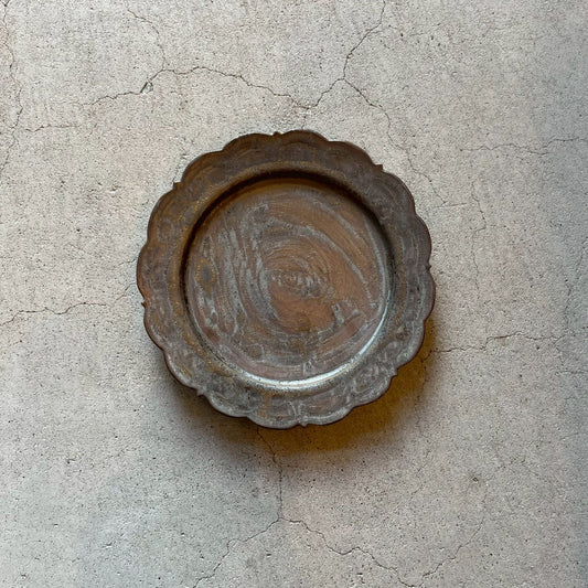 七寸皿　レリーフ七寸皿　ブロンズ【FK51】