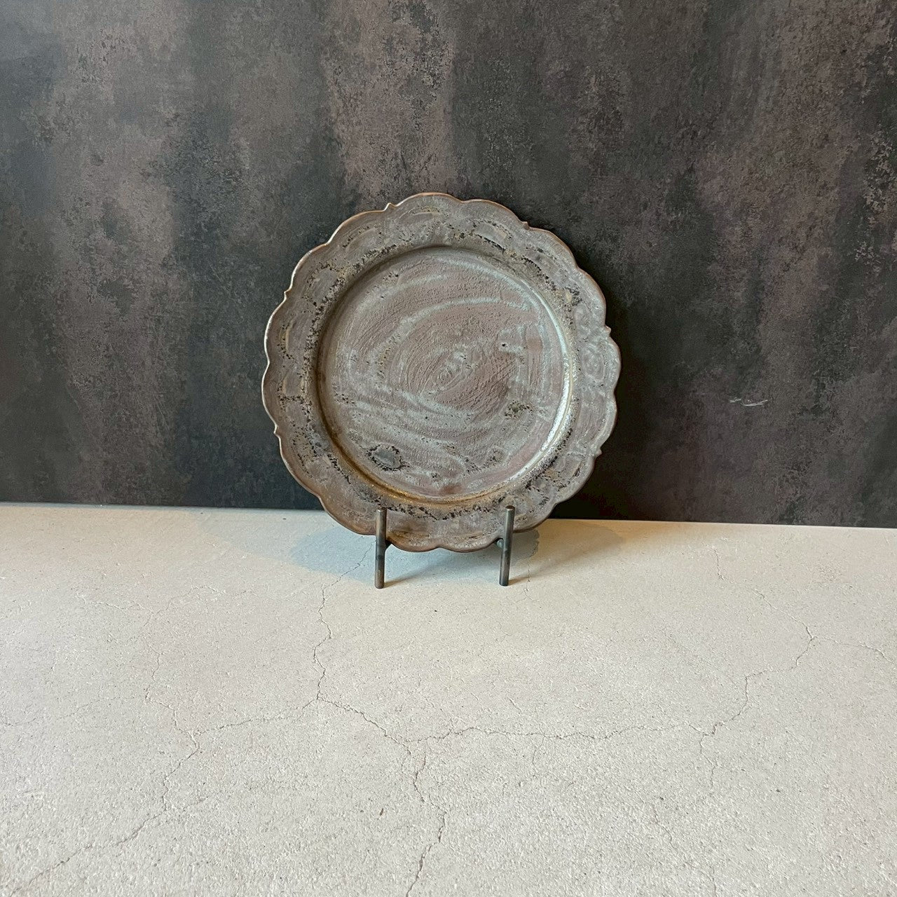 七寸皿　レリーフ七寸皿　ブロンズ【FK51】