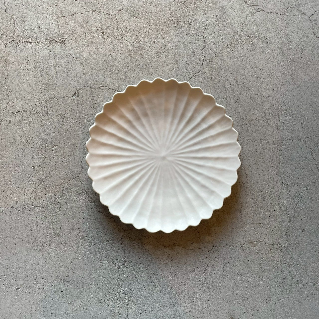 七寸皿 七寸手彫り皿 白【FK52】