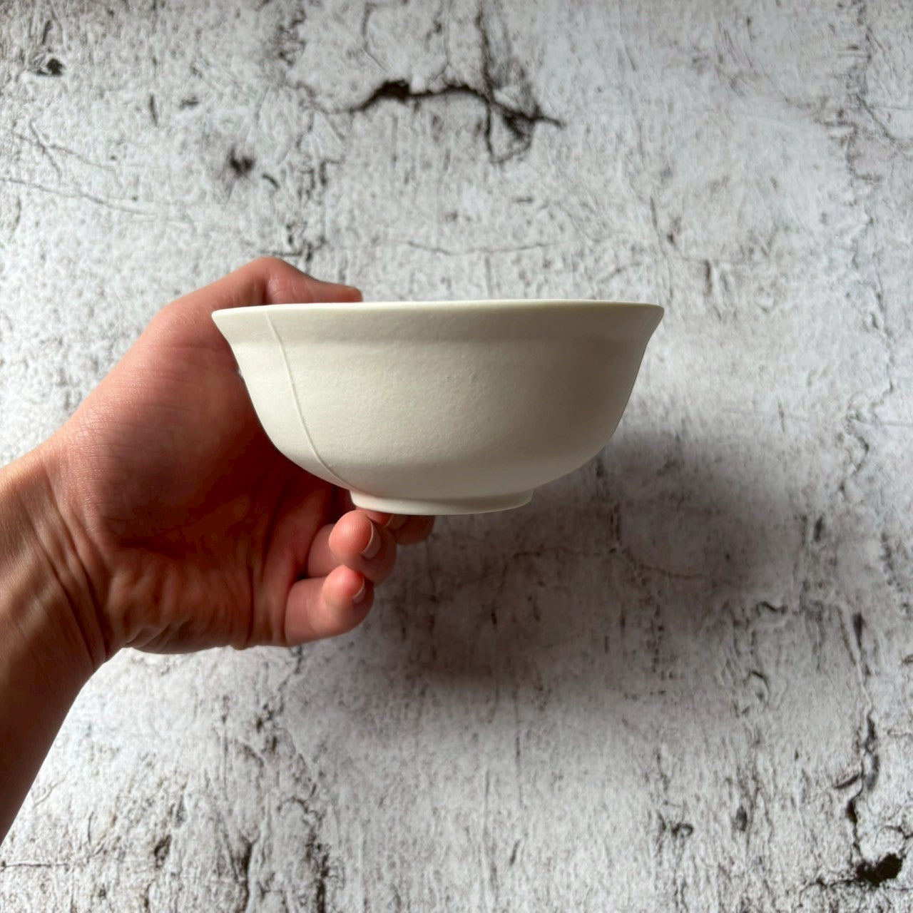 作家　飛松灯器　茶碗　白【22】