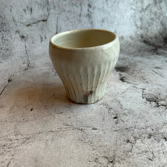 フリーカップ 小 線彫 鉄散｜古谷製陶所（信楽焼 陶器）【古61】