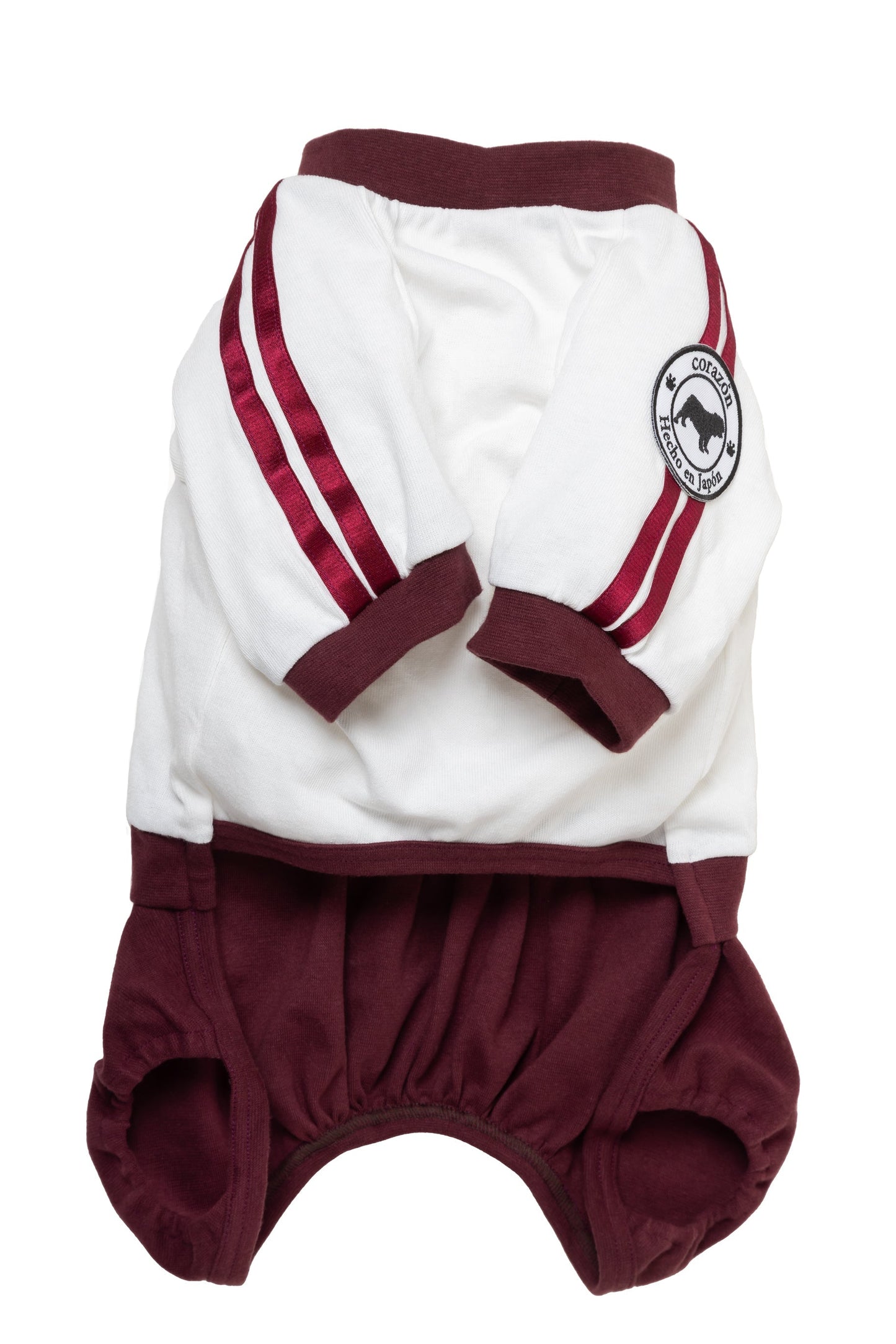 【えんじ】ゼッケン付きブルマ体操着 - コットン100%