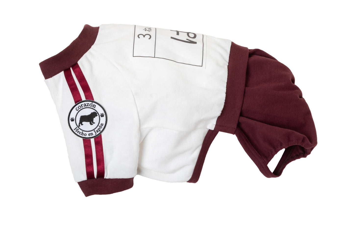 【えんじ】ゼッケン付きブルマ体操着 - コットン100%