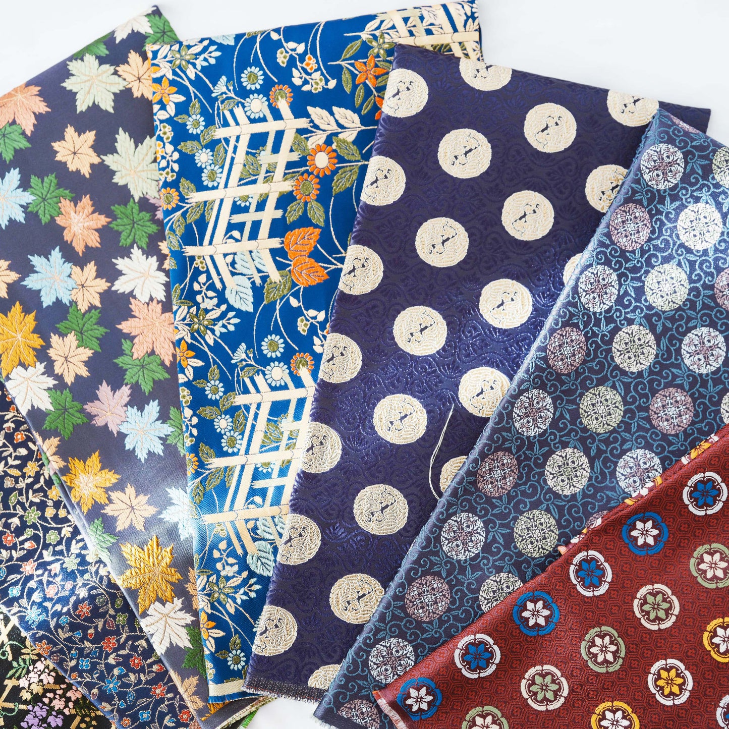 Hina doll fabric（雛人形のはぎれ）〜寒色（青紫緑）系〜