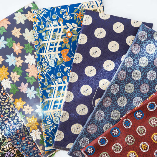 Hina doll fabric（雛人形のはぎれ）〜寒色（青紫緑）系〜