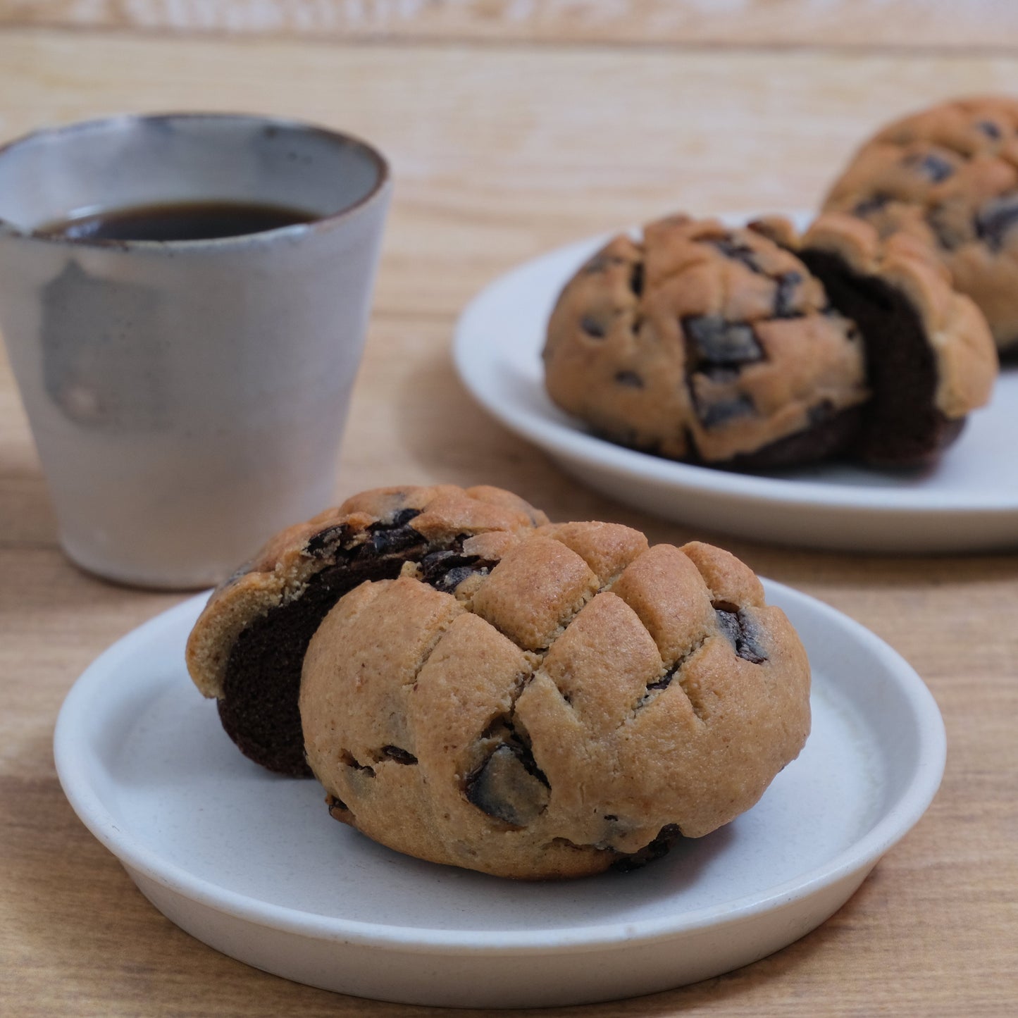 フスボン ダブルチョコチップメロンパン 糖質5.7g