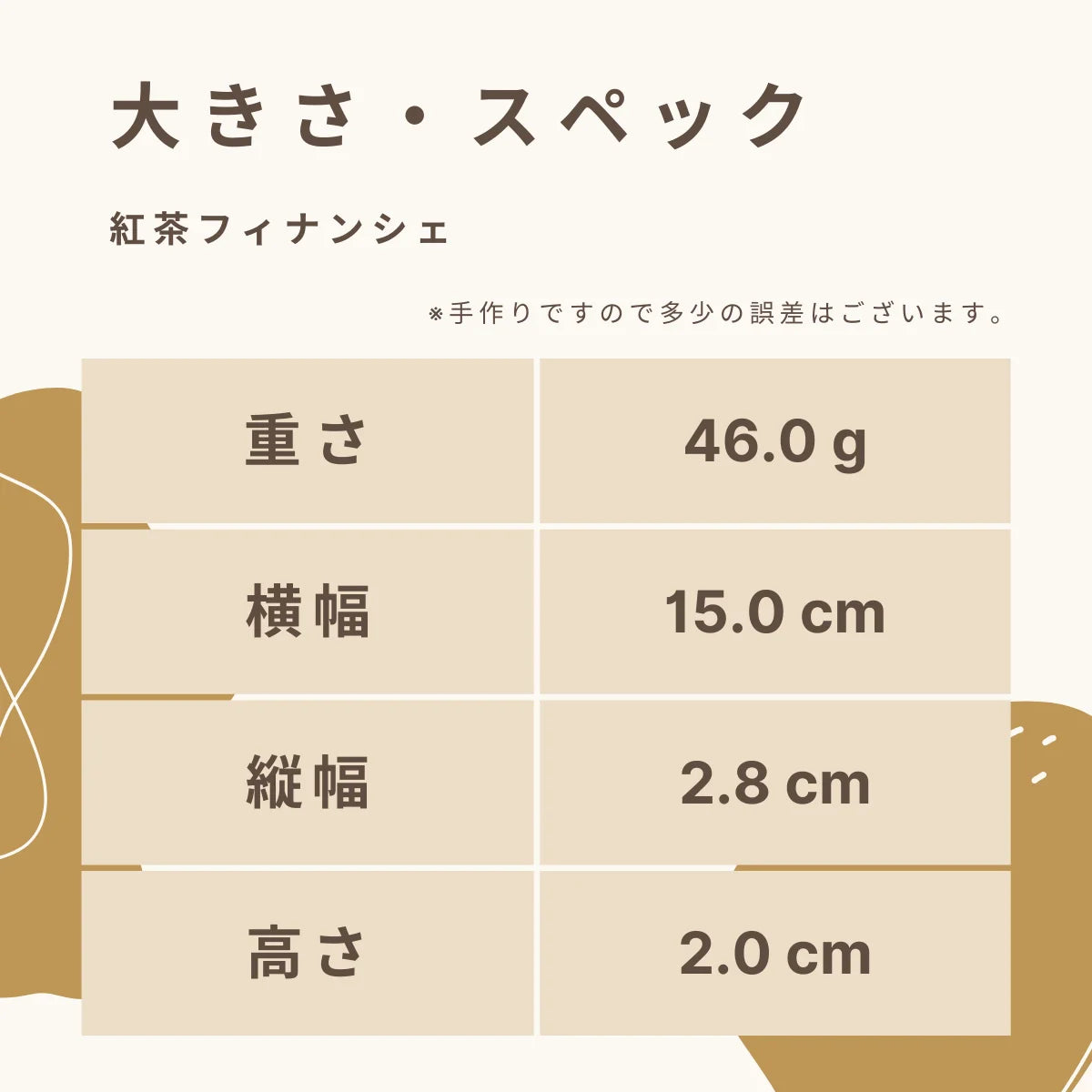 紅茶フィナンシェ 糖質1.5g