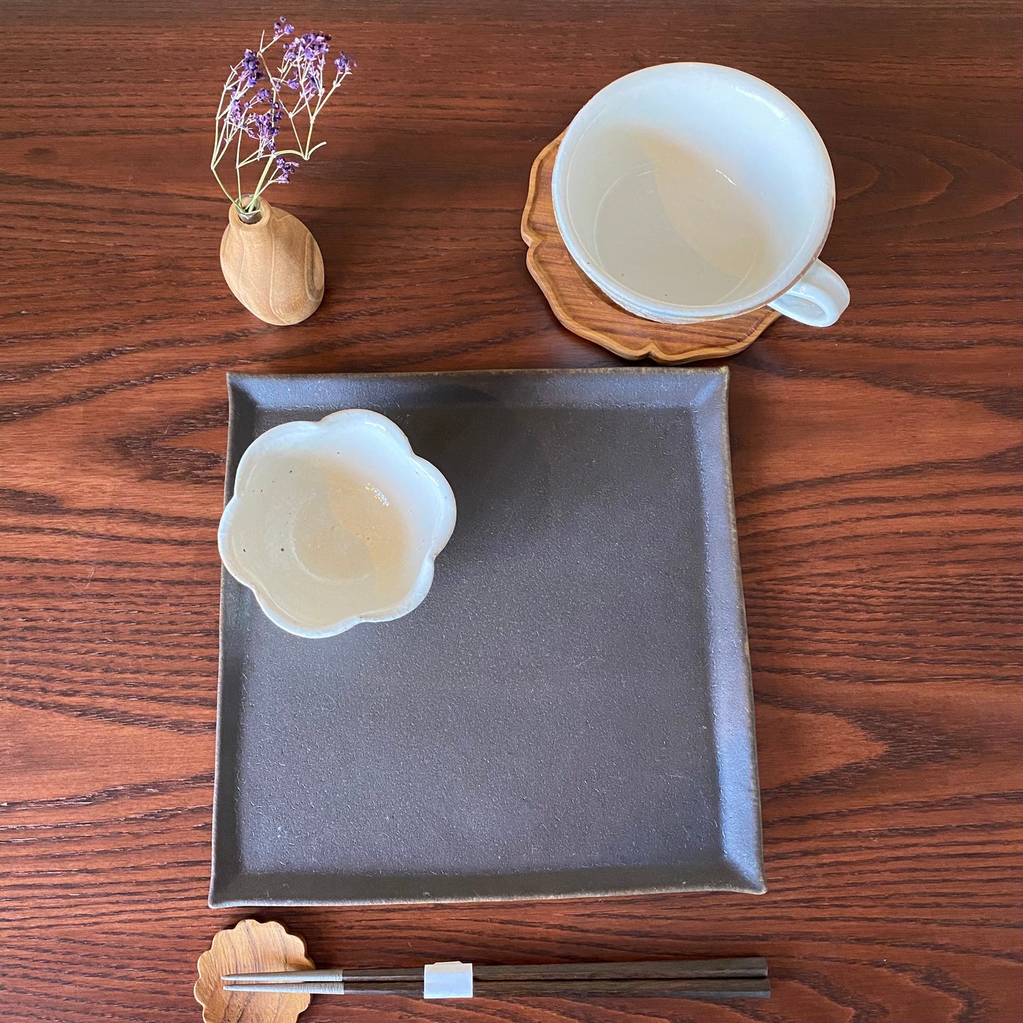 輪花豆鉢 鉄散｜古谷製陶所（信楽焼 陶器）【古64】