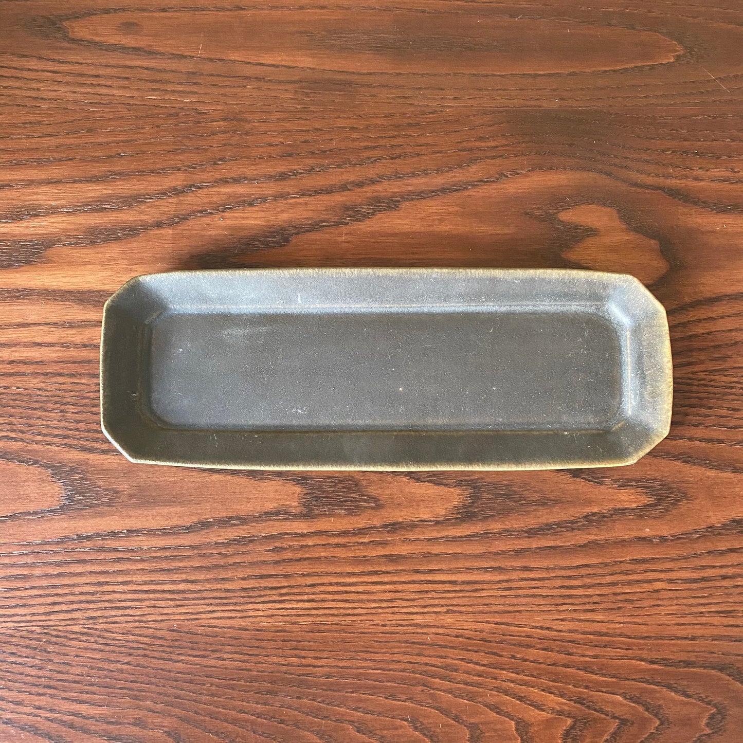 八角長皿  サビ釉｜古谷製陶所（信楽焼 陶器）【古65】