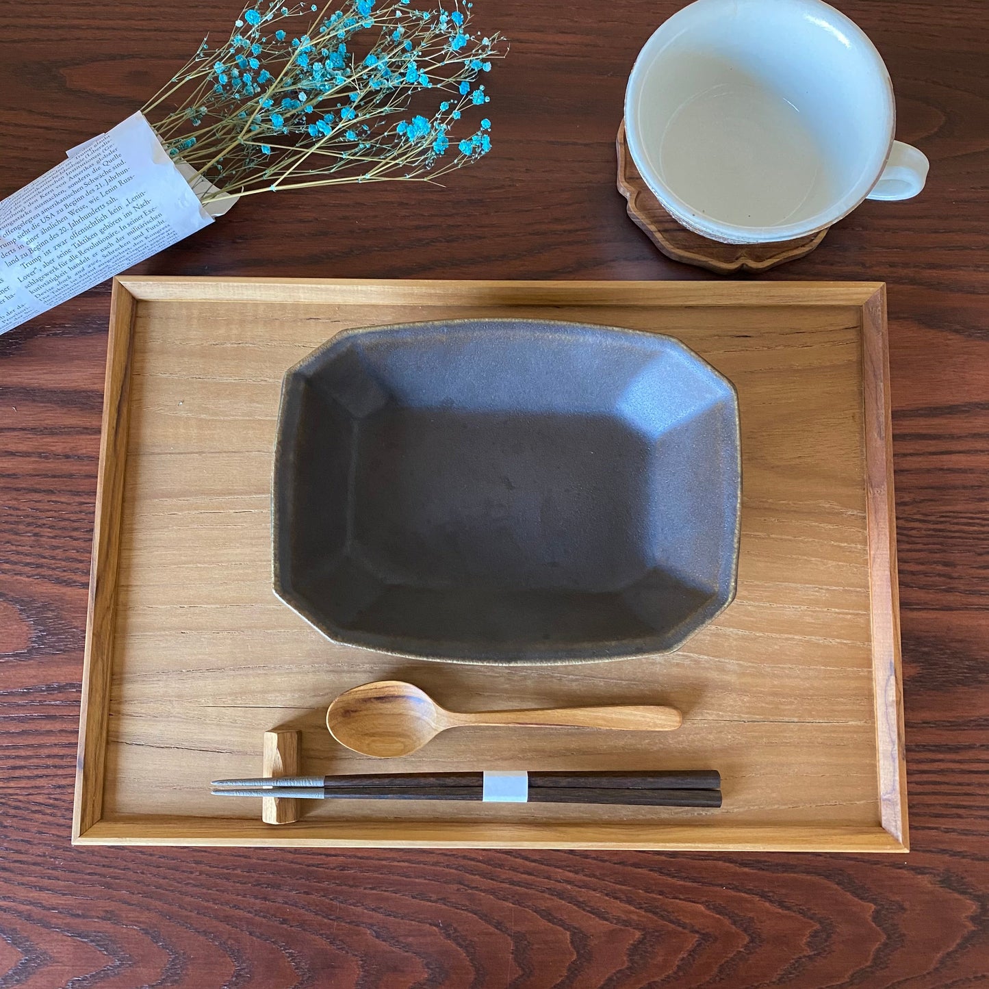 八角鉢 小 サビ釉｜古谷製陶所（信楽焼 陶器）【古40】