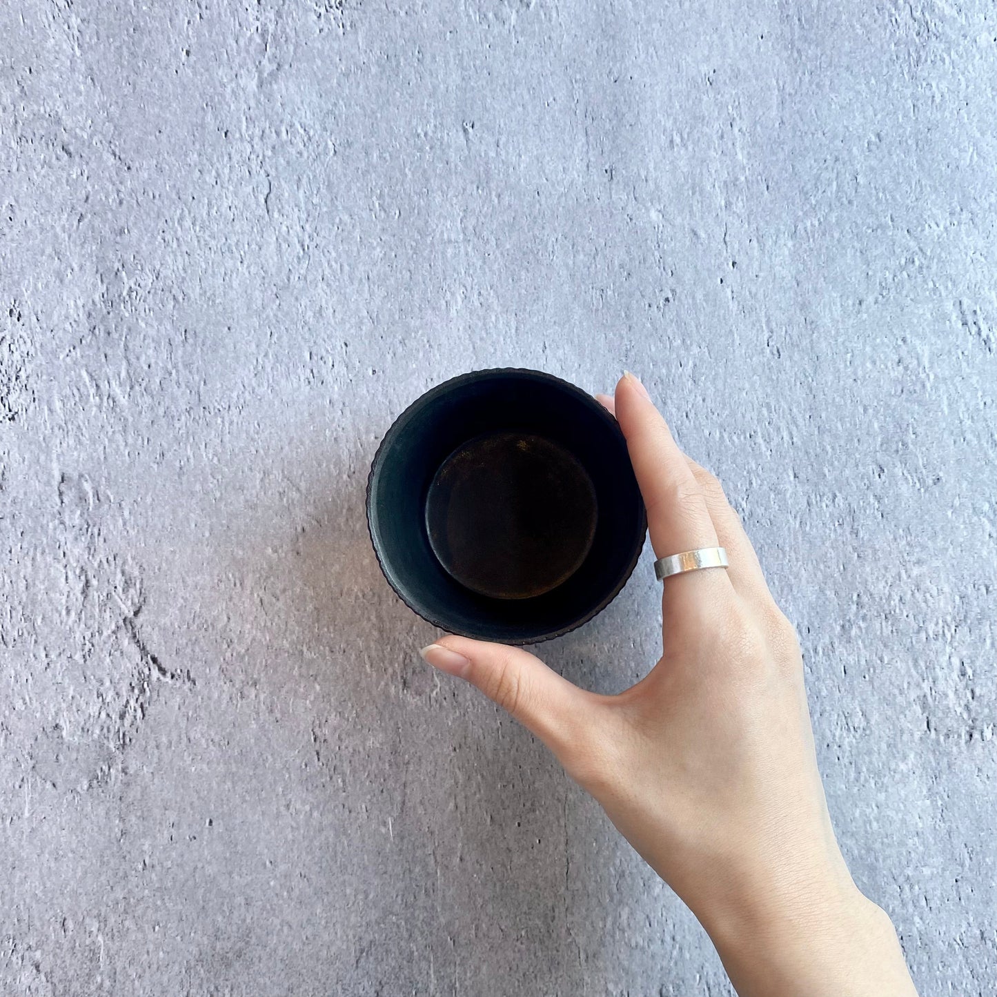 作家　飛松灯器　sections / 蕎麦猪口 / charcoal black【5】