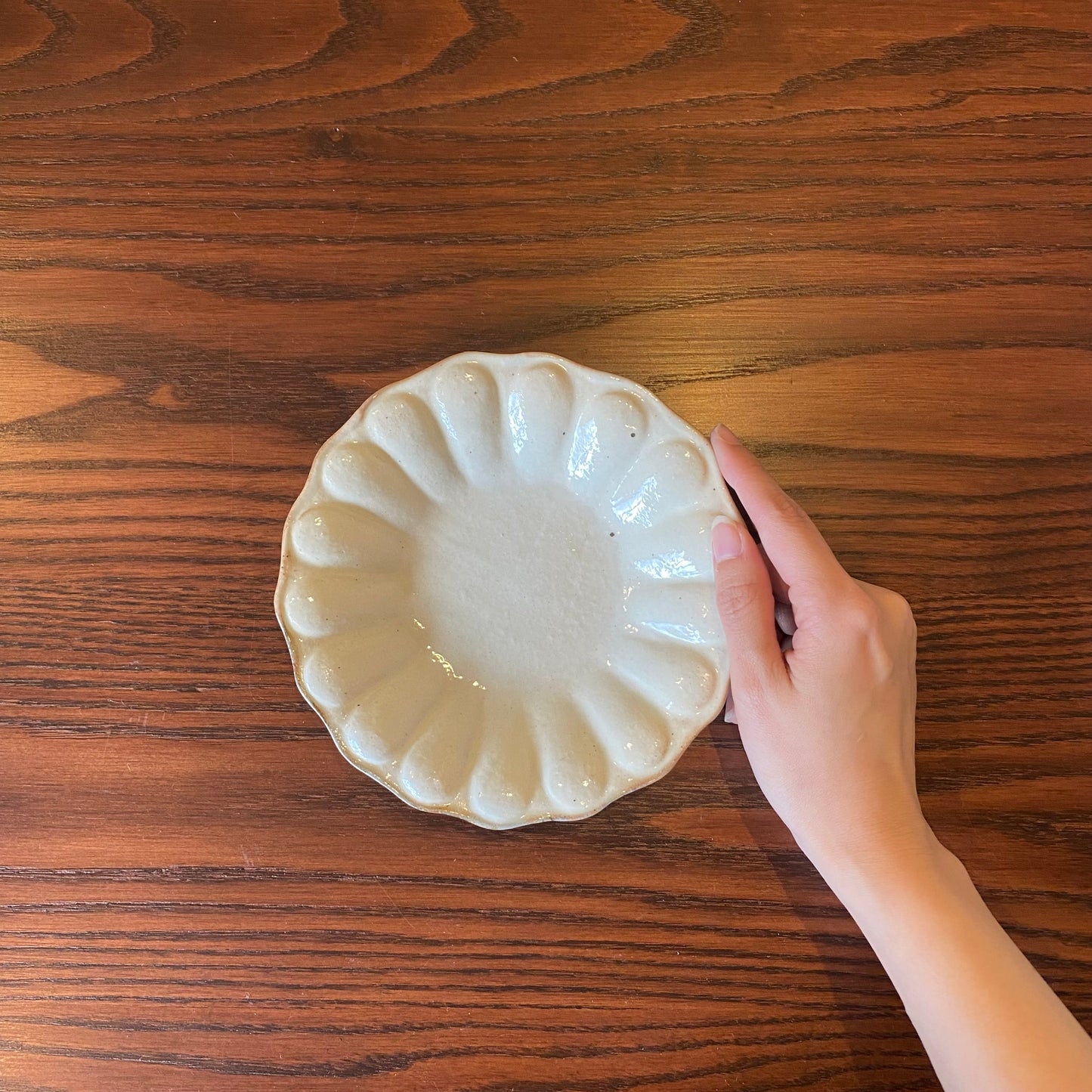 輪花深皿 小 鉄散｜古谷製陶所（信楽焼 陶器）【古51】