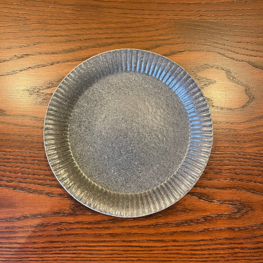 ラッフルプレート M グレー釉｜古谷製陶所（信楽焼 陶器）【古6】