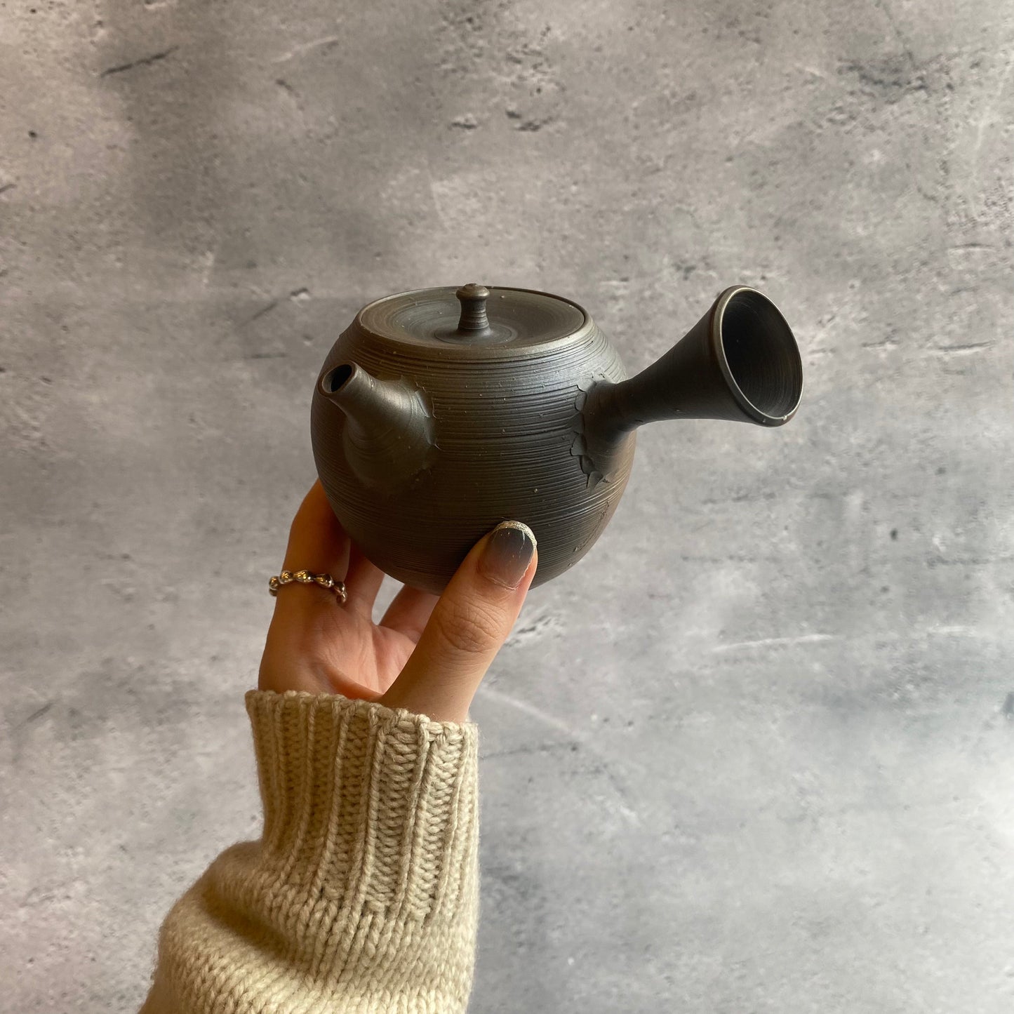 糸目梨皮窯変急須（230ml）【13】