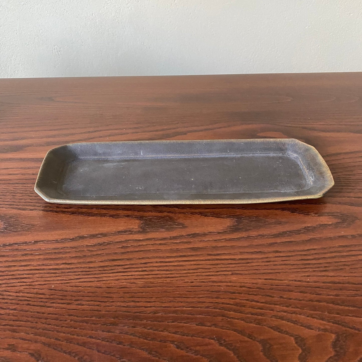 八角長皿  サビ釉｜古谷製陶所（信楽焼 陶器）【古65】