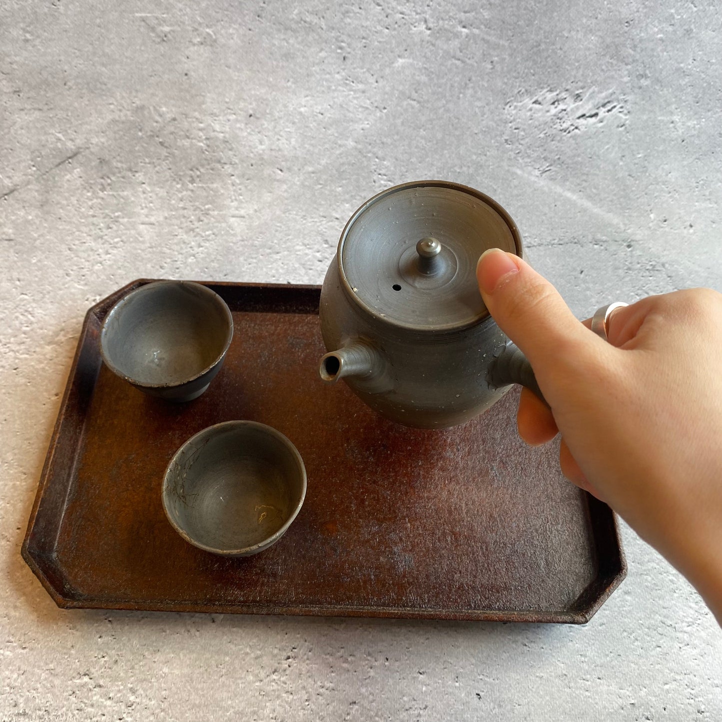 焼〆梨皮窯変急須（260ml）【9】