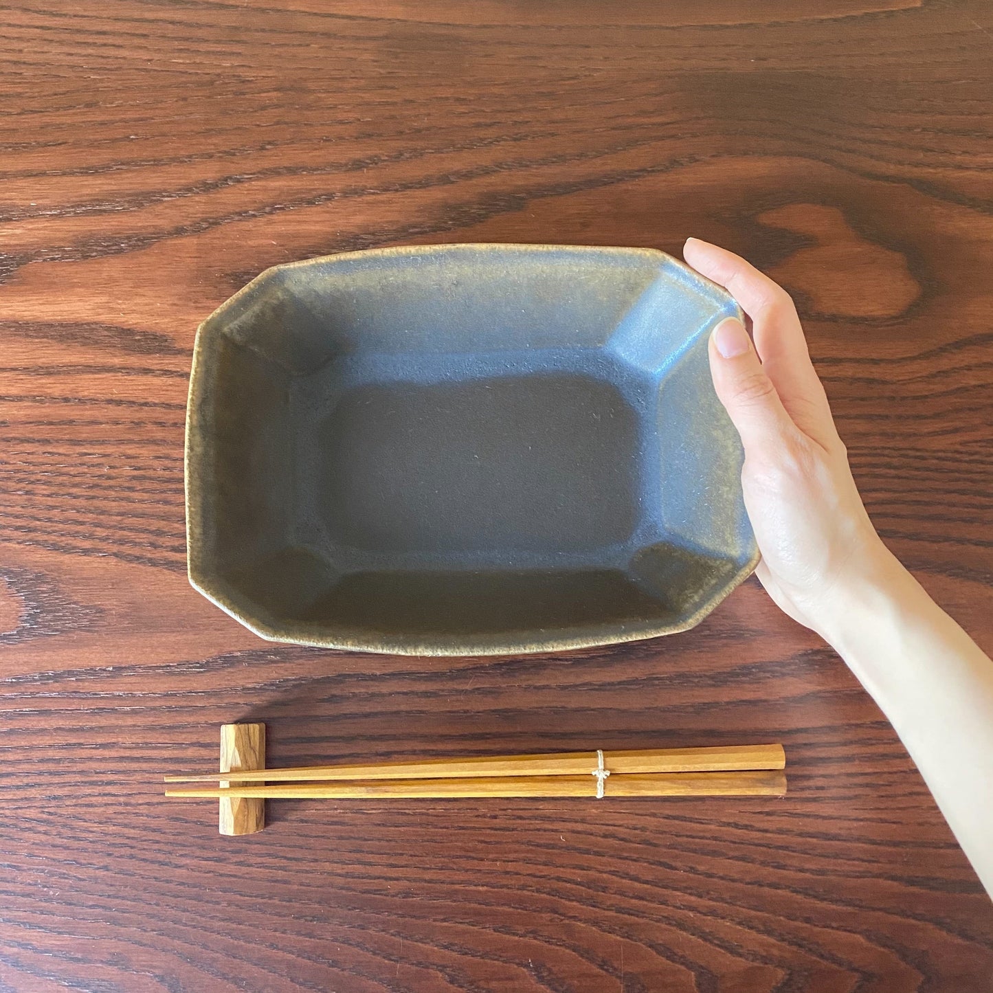 八角鉢 小 サビ釉｜古谷製陶所（信楽焼 陶器）【古40】