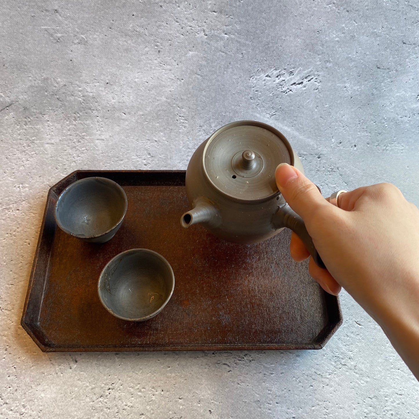 焼〆梨皮窯変急須（230ml）【14】