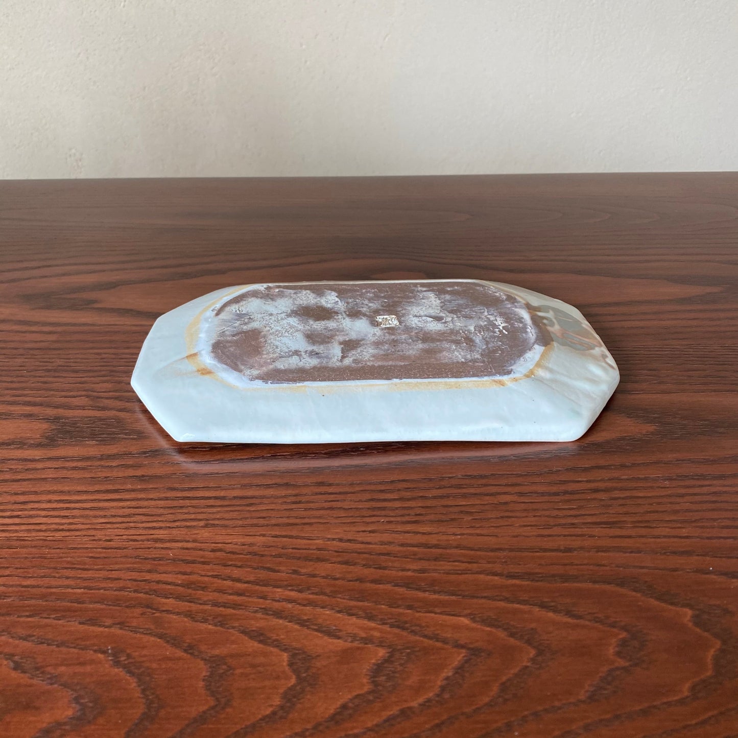 八角プレート 小  鉄散｜古谷製陶所（信楽焼 陶器）【古46】