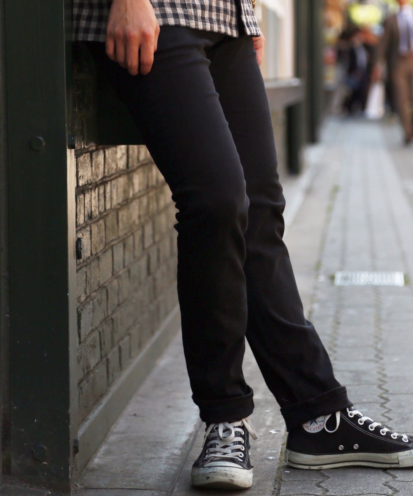 STRETCH COMFY DENIM 5P SKINNY SLIM FIT / BLACK