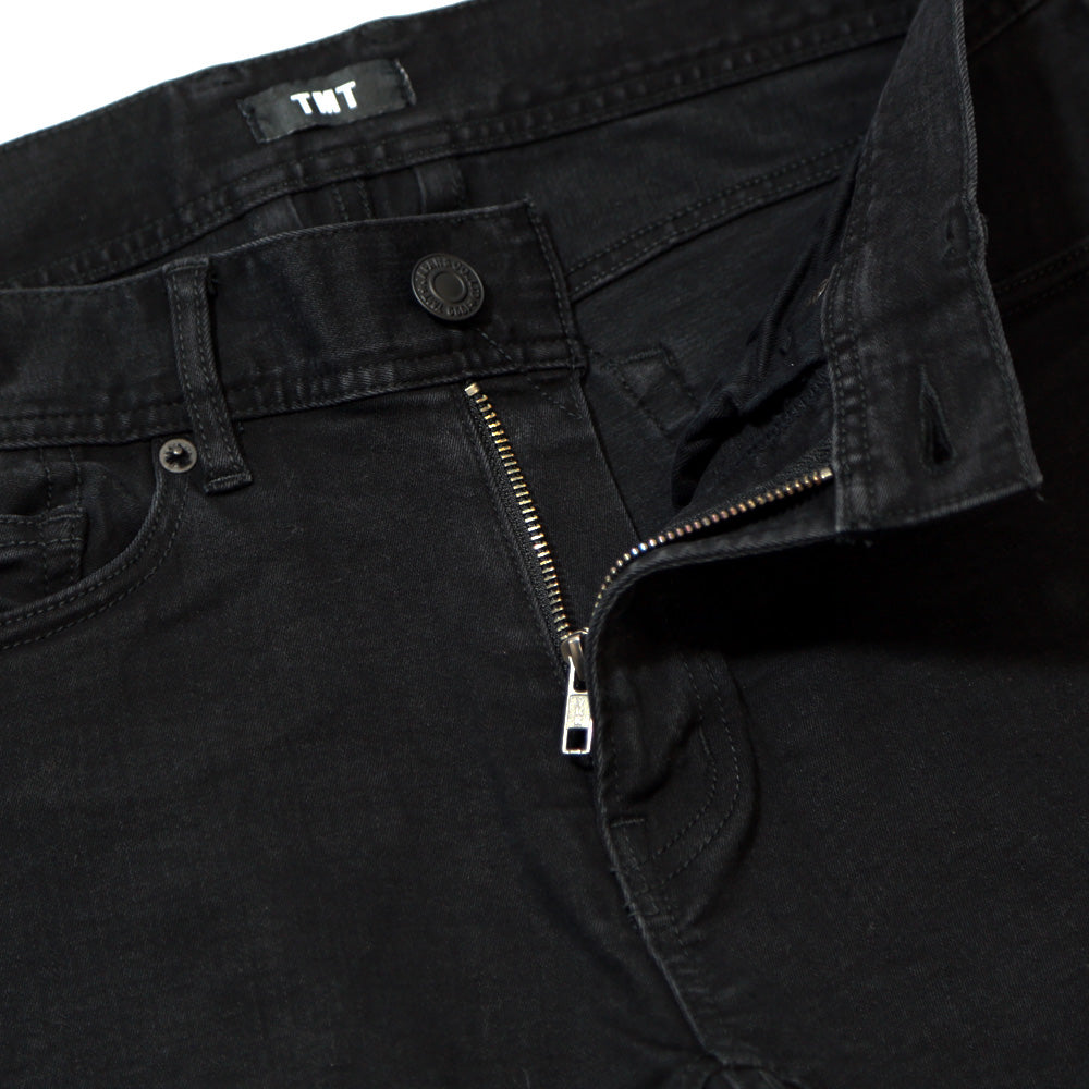 STRETCH COMFY DENIM 5P SKINNY SLIM FIT / BLACK